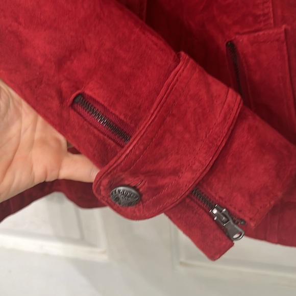 Vintage Guess suede jacket with oversized collar sz S - Picture 4 of 11